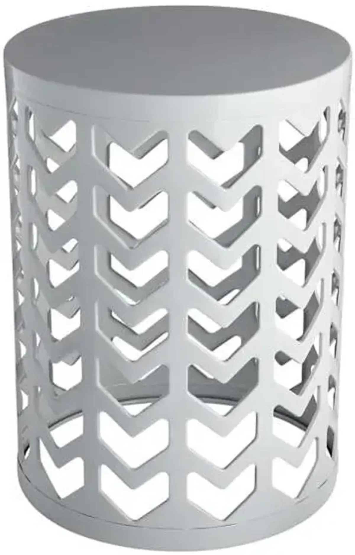 Grey Metal Chevron Plant Stand, Medium