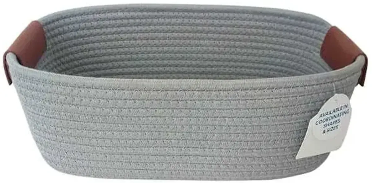 Trist Grey Rectangle Storage Bin, Medium