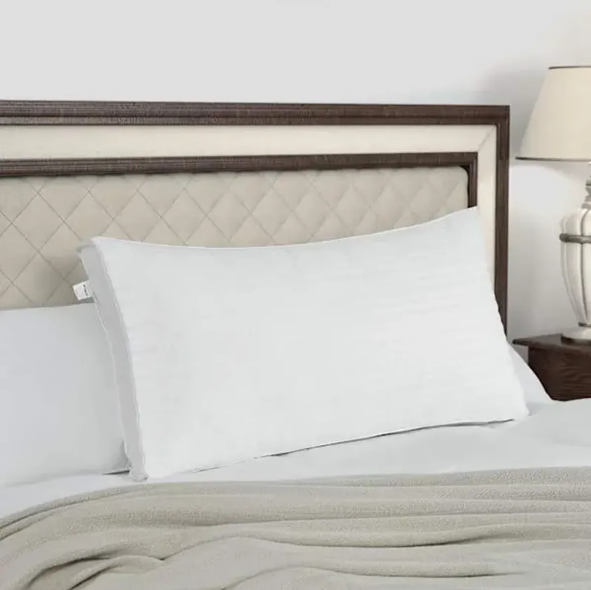 Seersucker Firm Density Bed Pillow, King