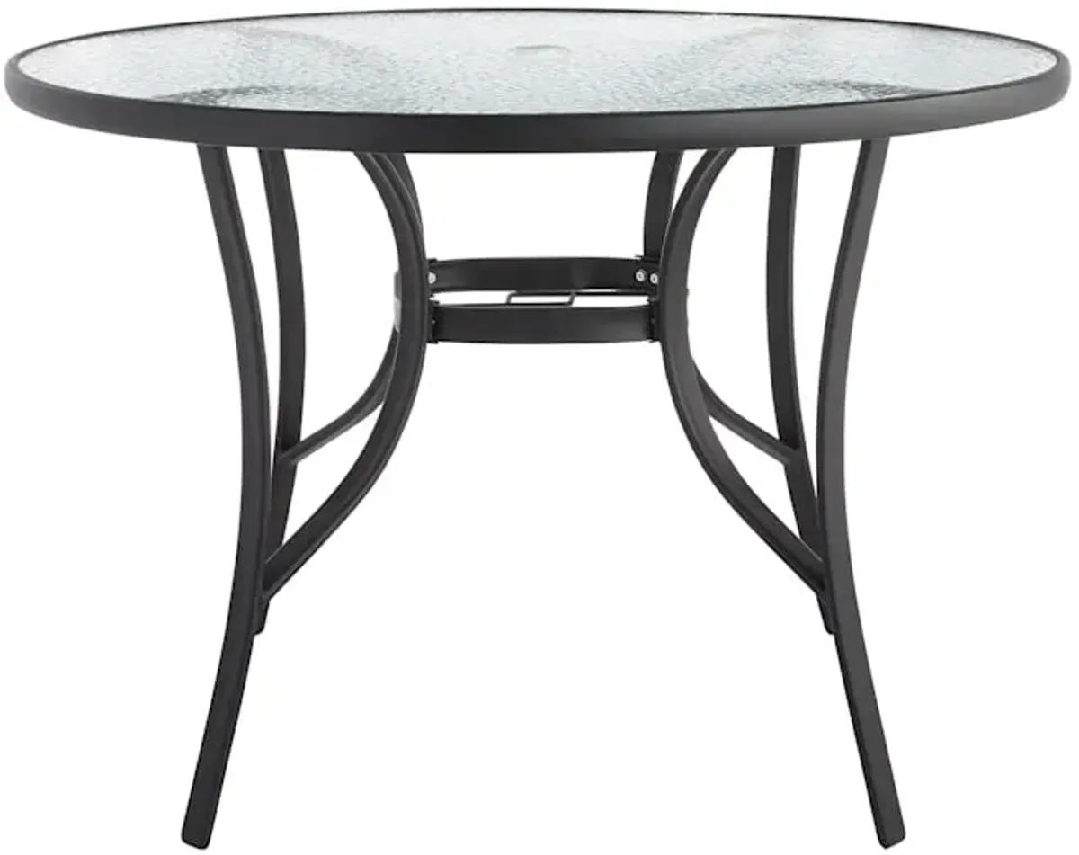 Woodhill Round Patio Dining Table, Black