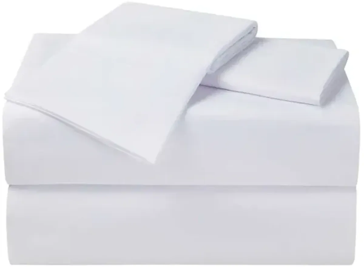 4-Piece White Microfiber Essential Sheet Set, Full
