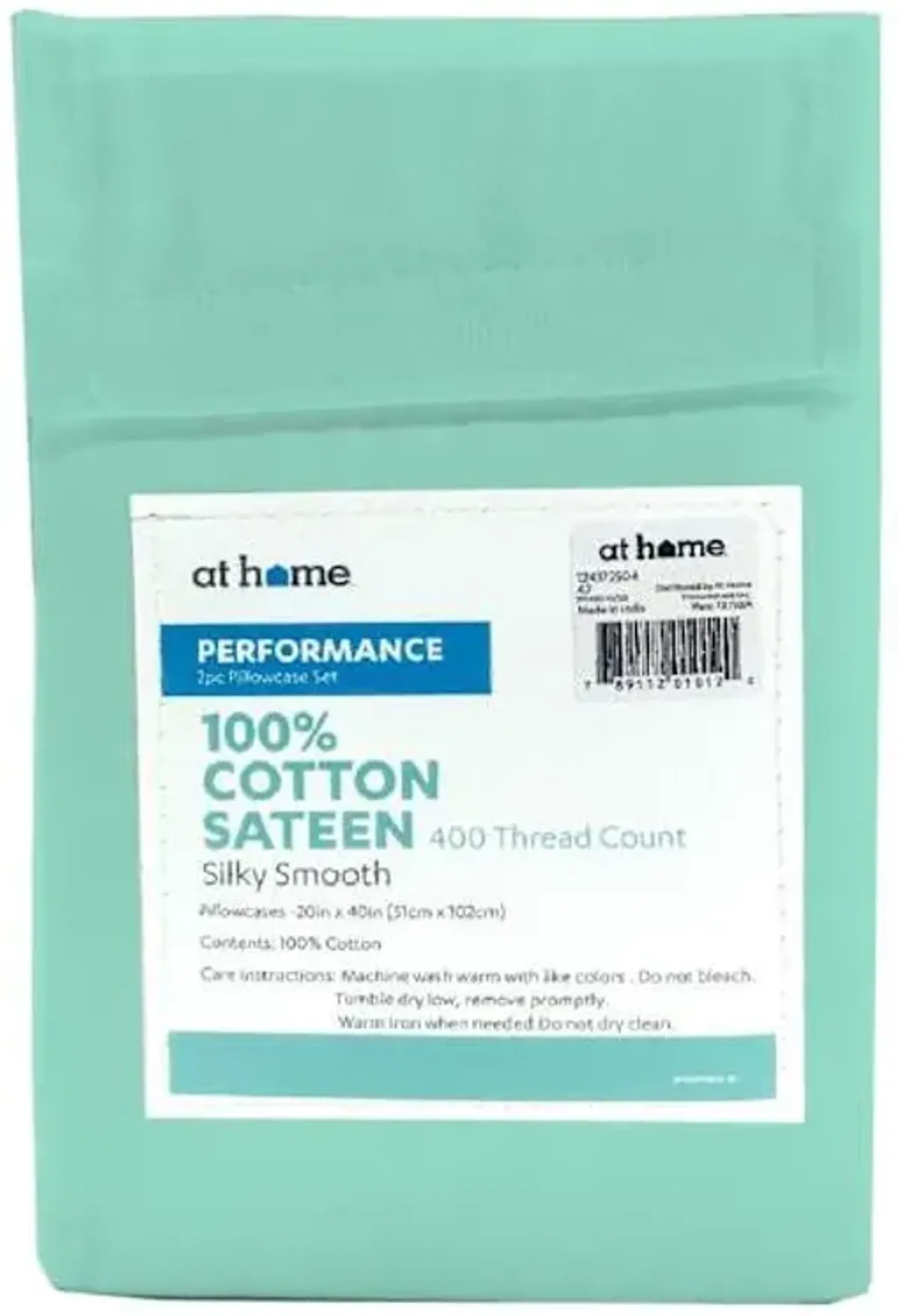 2-Piece Aqua 400 Thread Count Cotton Performance Pillowcase Set, King