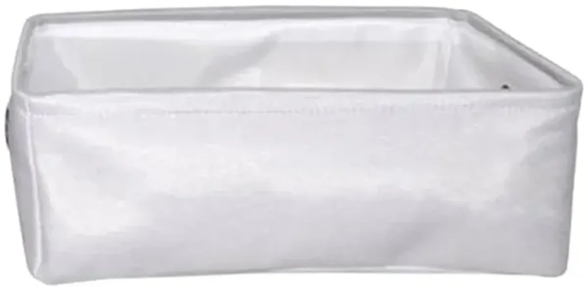 Light Grey Rectangle Fabric Storage Basket, Small