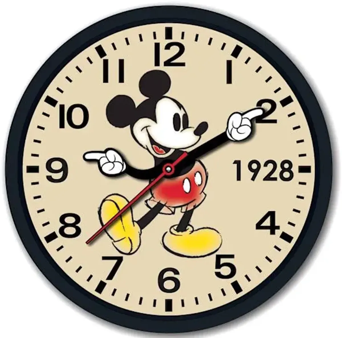 Mickey Mouse Round Wall Clock, 10"