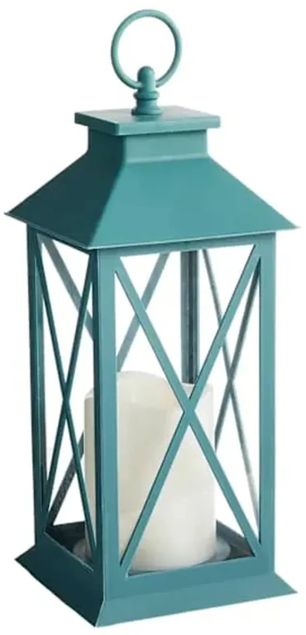 LED Teal Lantern, 12"