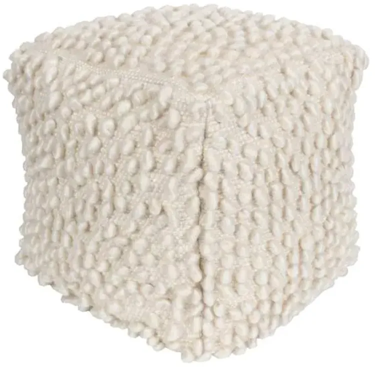 Natural Outdoor & Indoor Pouf, 17"