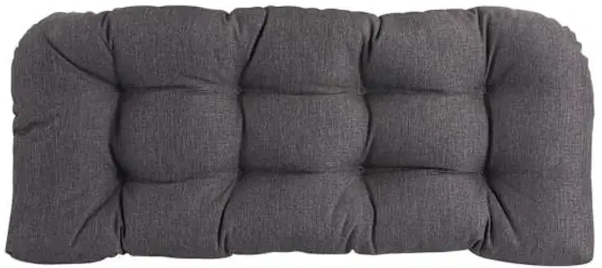 Crosby St. Sorvino Ash Premium Outdoor Wicker Settee Cushion