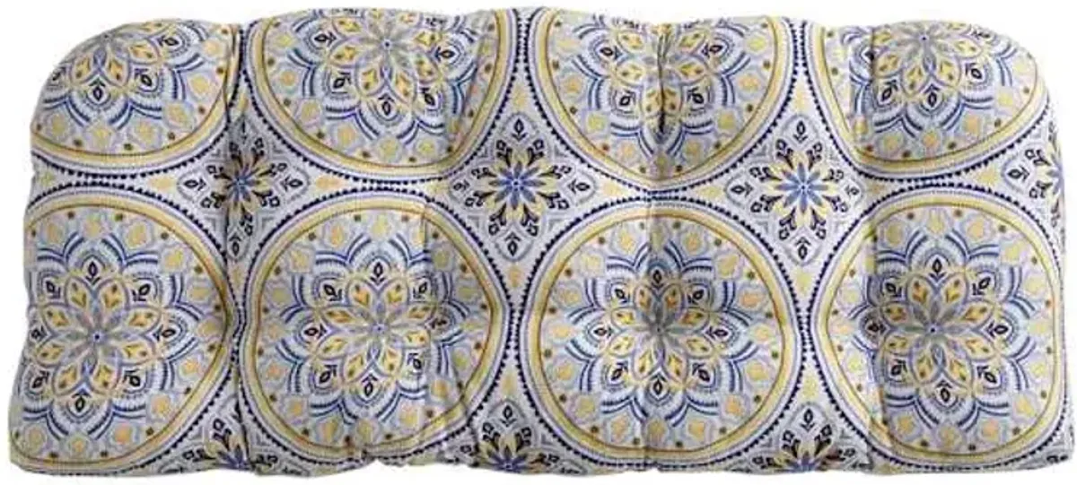 Castille Multicolor Outdoor Wicker Settee Cushion