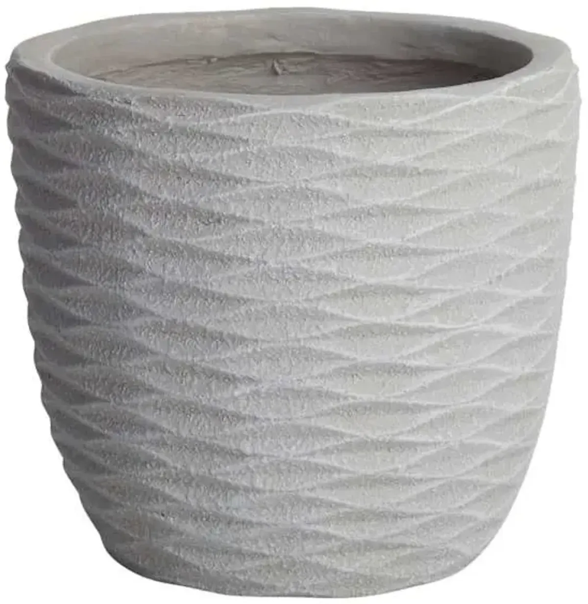 Sherwin White Antique Concrete Outdoor Planter, Medium