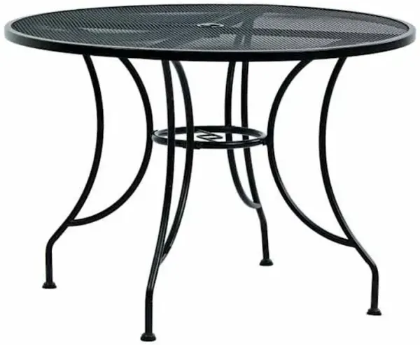 Woodhill Round Metal Patio Dining Table, Black