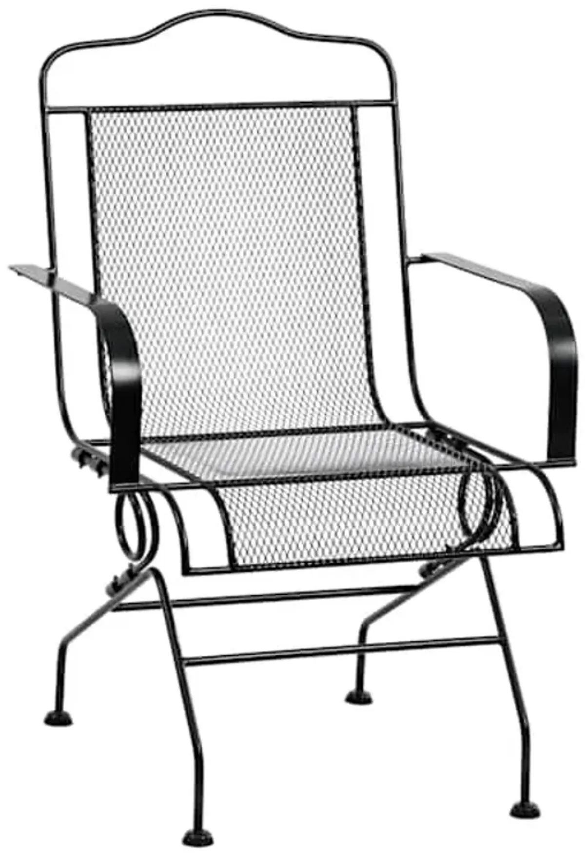 Woodhill Metal Motion Patio Dining Chair, Black