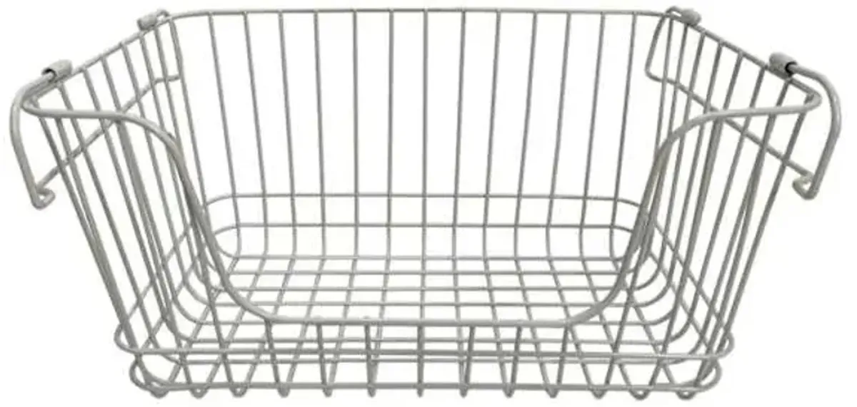 Stanley Black Metal Wire Stack Storage Basket, Small