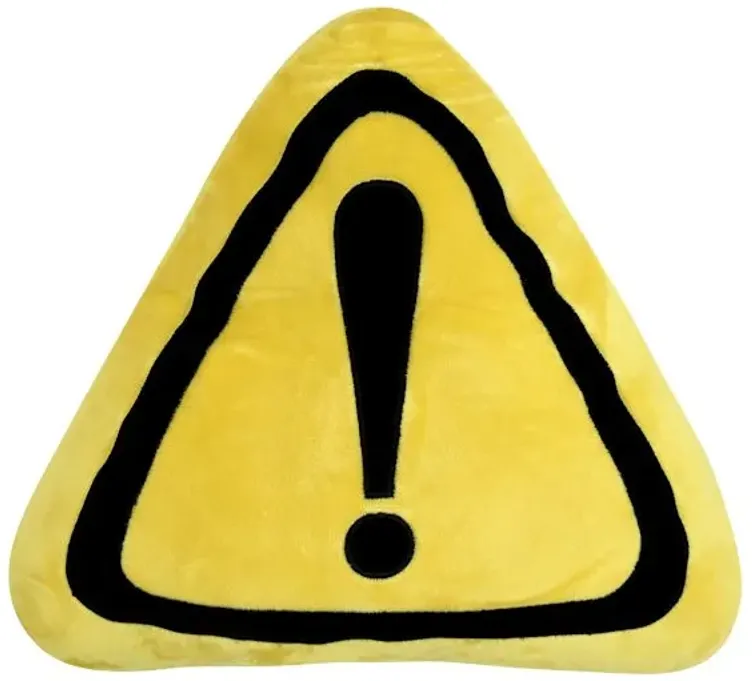 Tiny Dreamers Caution Triangle Plush Pillow