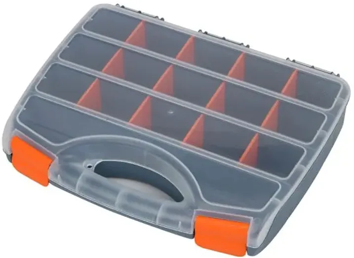 17-Compartment Grey Organizer