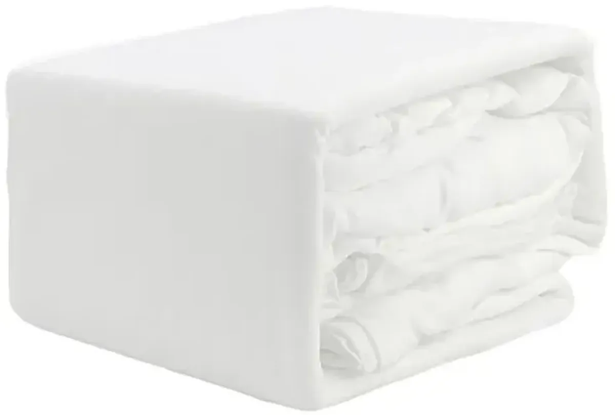 3-Piece White Jersey Sheet Set, Twin