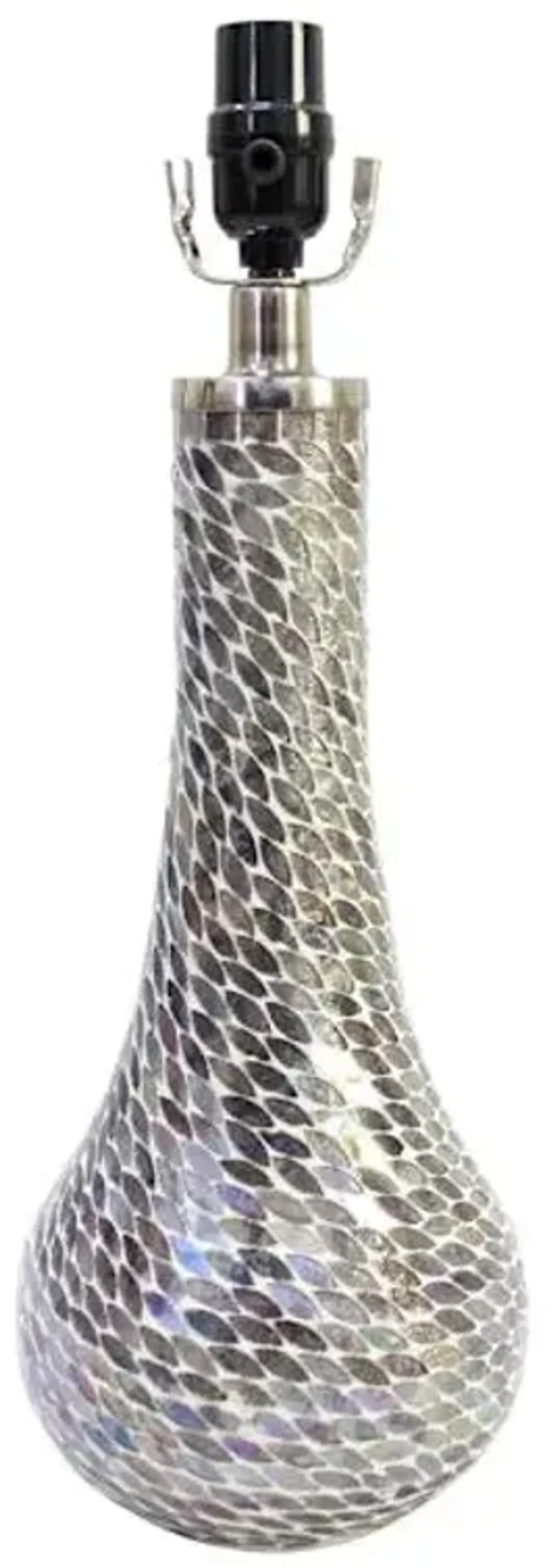 Grey Pewter Table Lamp Base, 18"