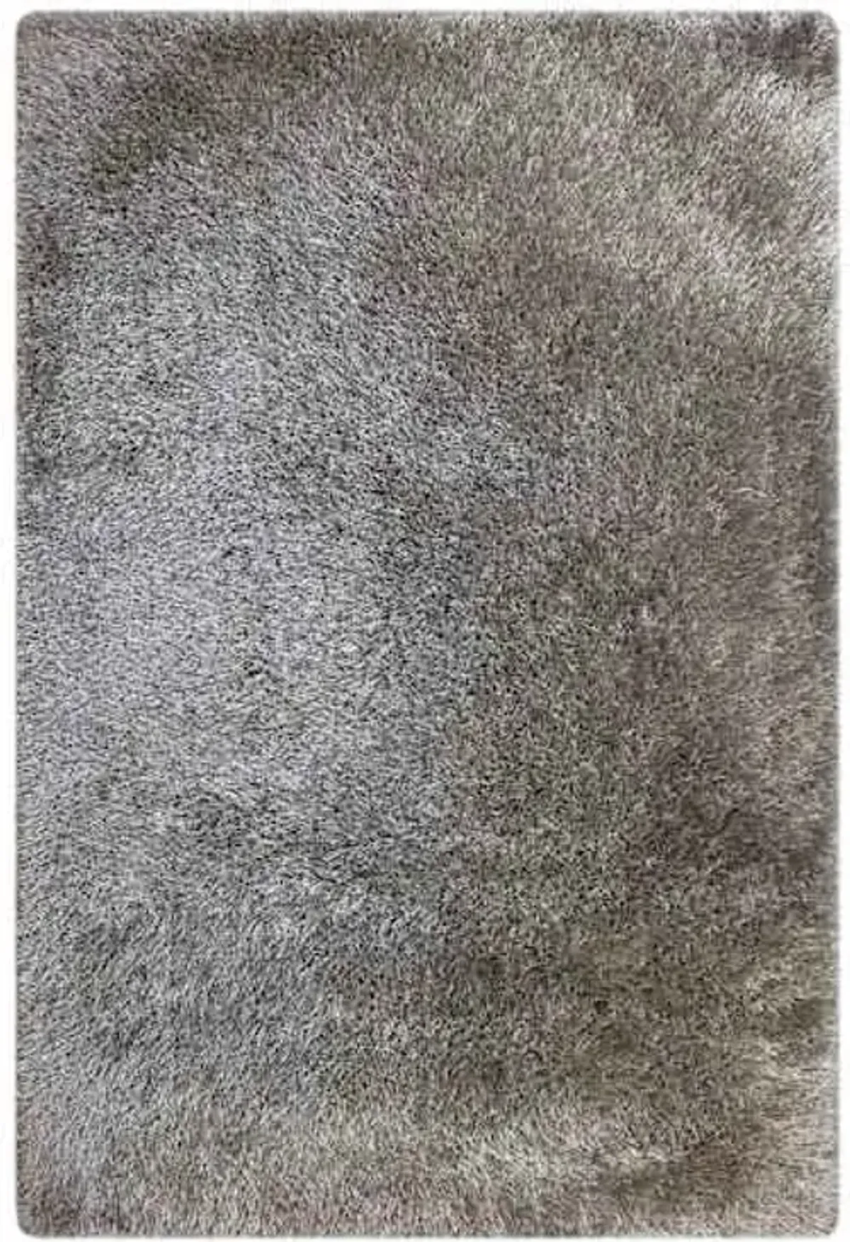 (C199) Eve Silver Shag Area Rug, 4x7