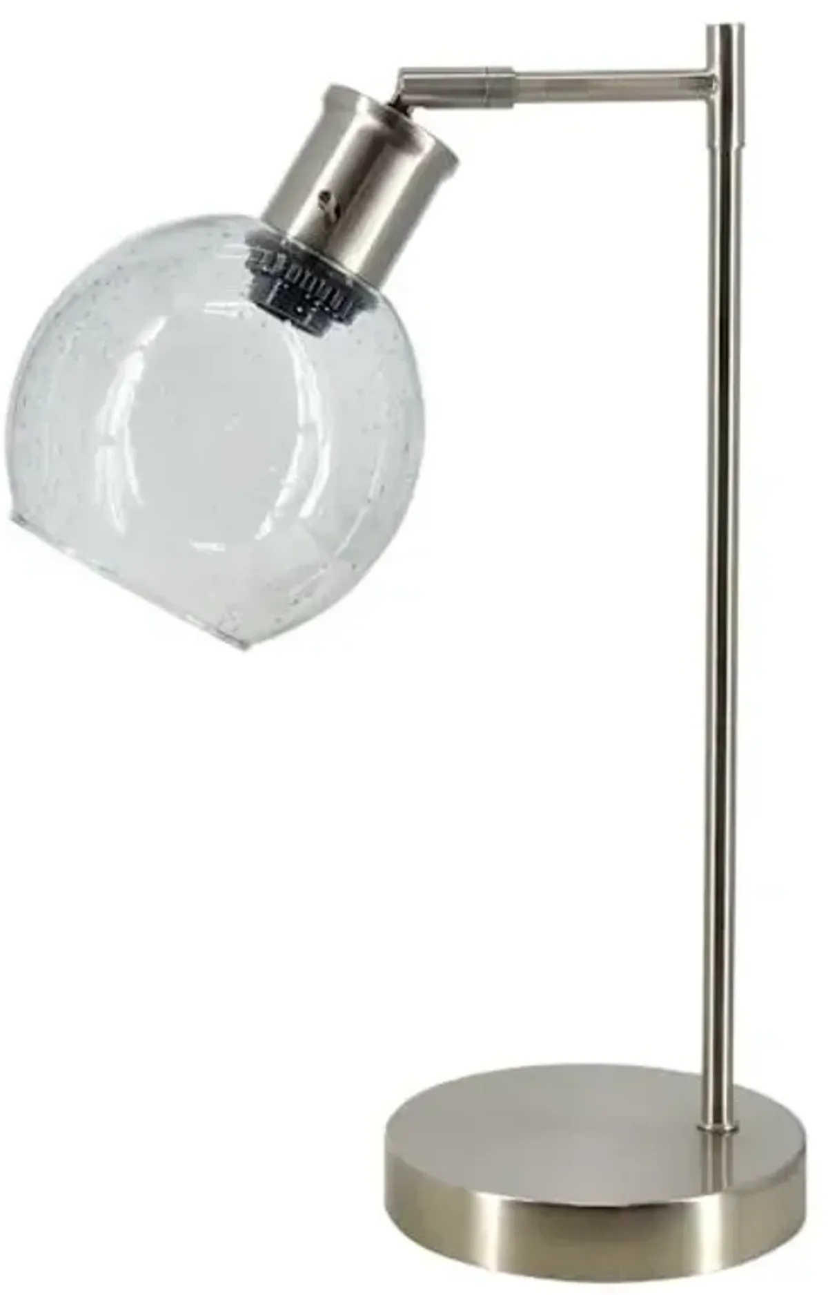 Crosby St. Nickel Glass Globe Desk Lamp, 18"
