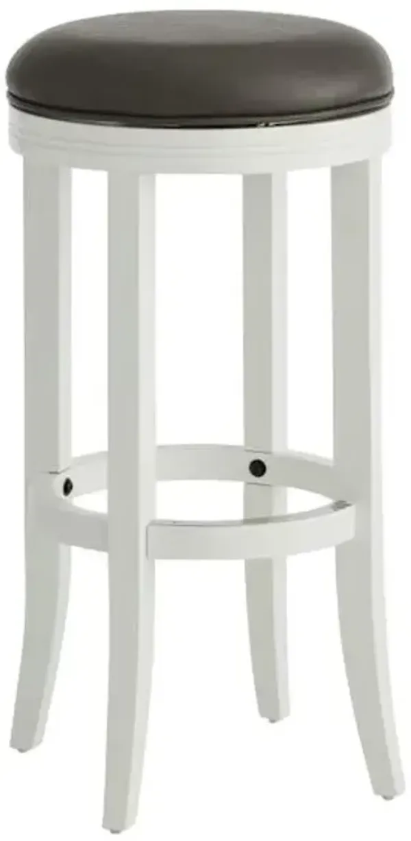 Victoria Backless Barstool, White
