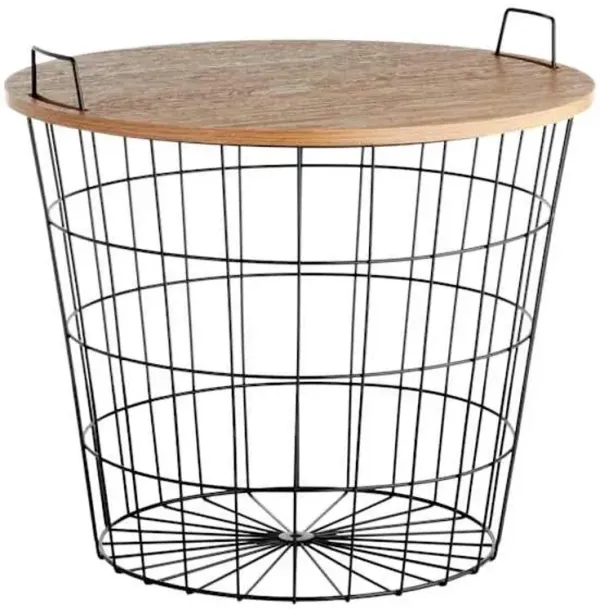 Honeybloom Wire Basket Storage Table