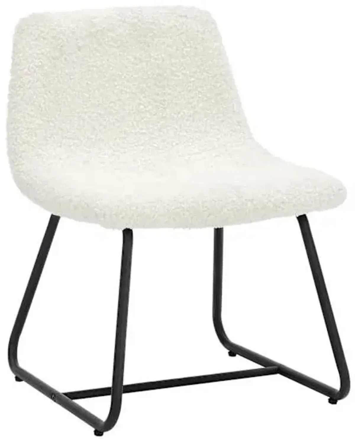 Tiny Dreamers Drake Kids Accent Chair, White Sherpa