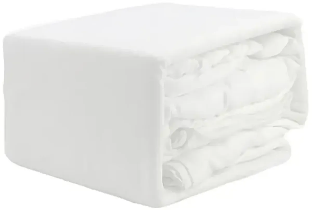 3-Piece White Jersey Sheet Set, Twin XL