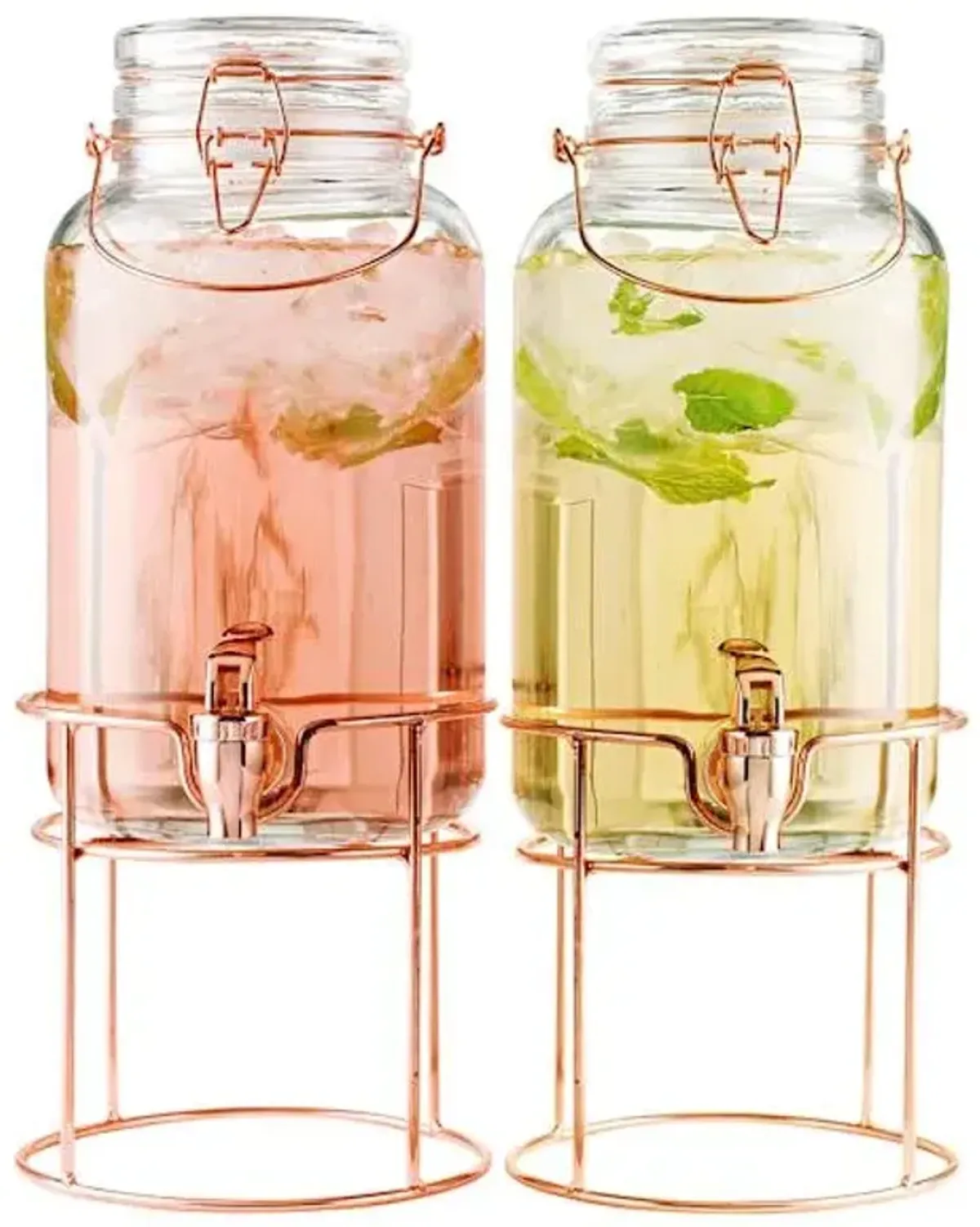 Double 1-Gallon Beverage Dispenser with Stand