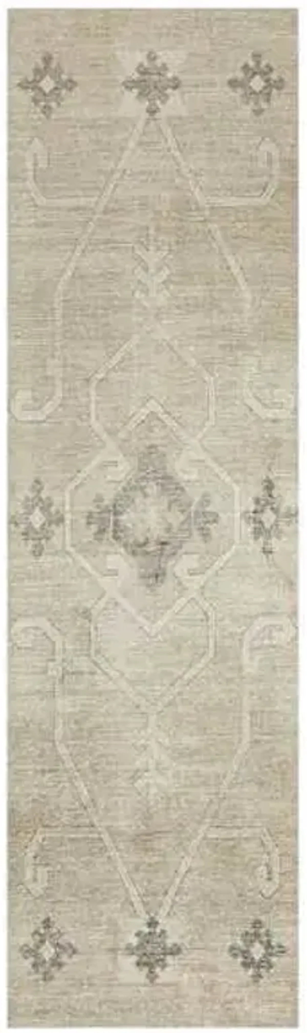 (B857) Astrid Printed Washable Runner, 2x7