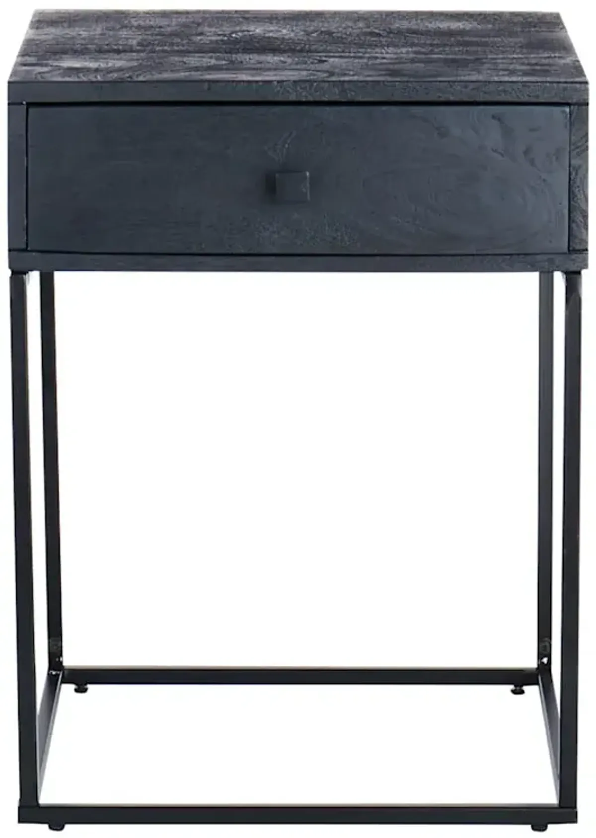 Kayla Rustic Black Nightstand