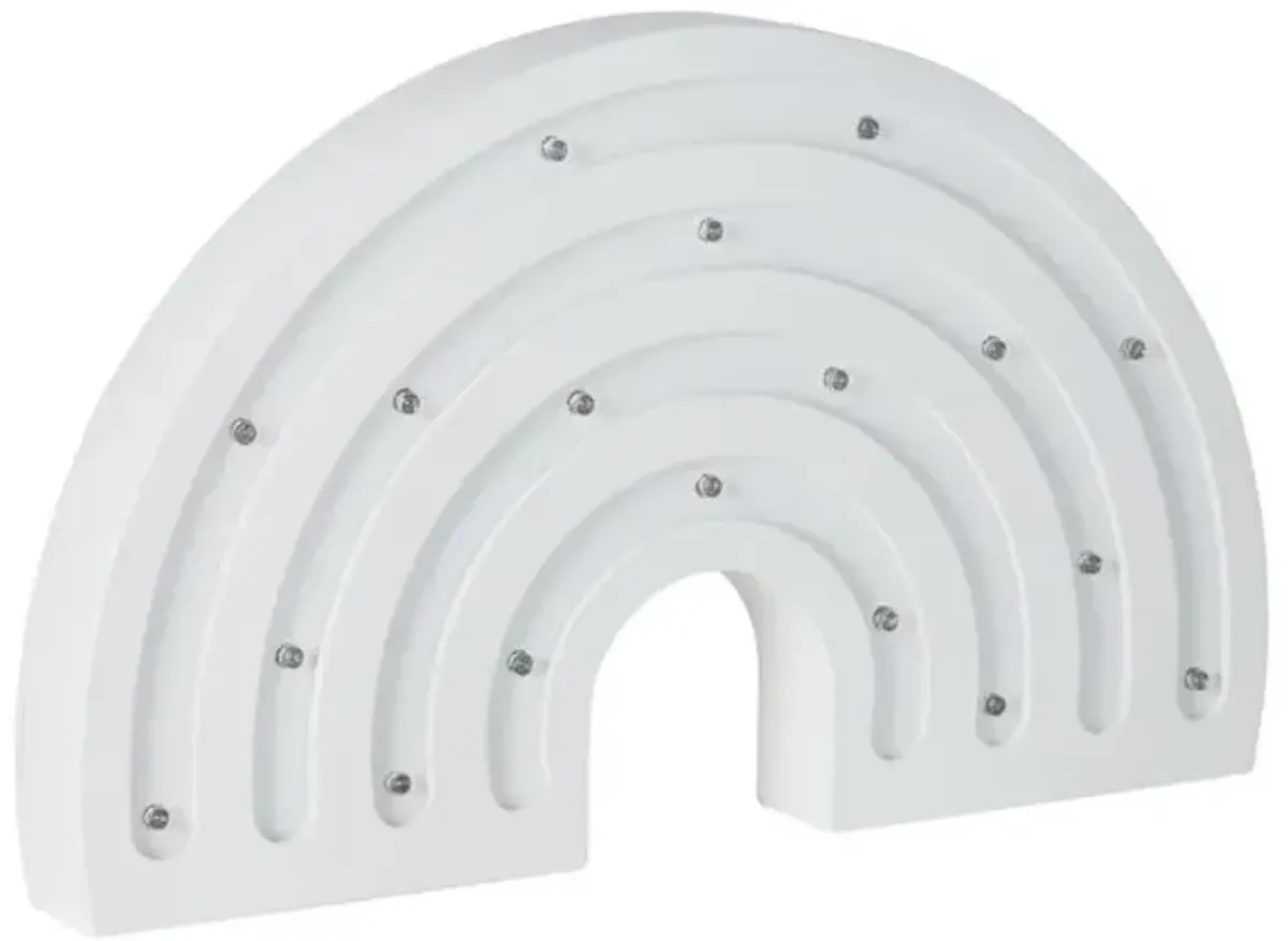 Tiny Dreamers White Wooden Rainbow Decor, 11"