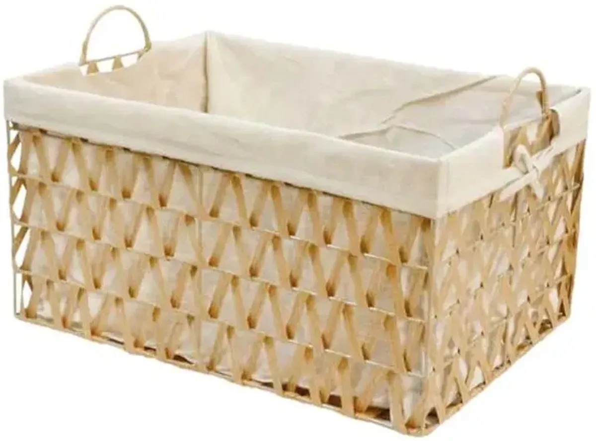 Chevy Natural Rectangle Storage Basket, Large