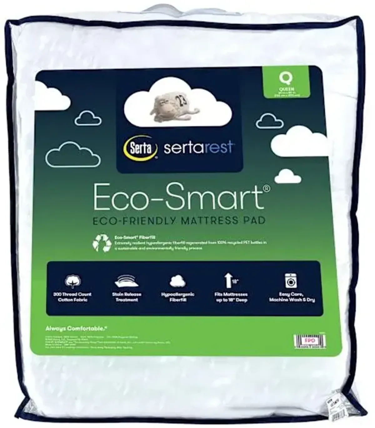 Serta Eco Mattress Pad, Queen