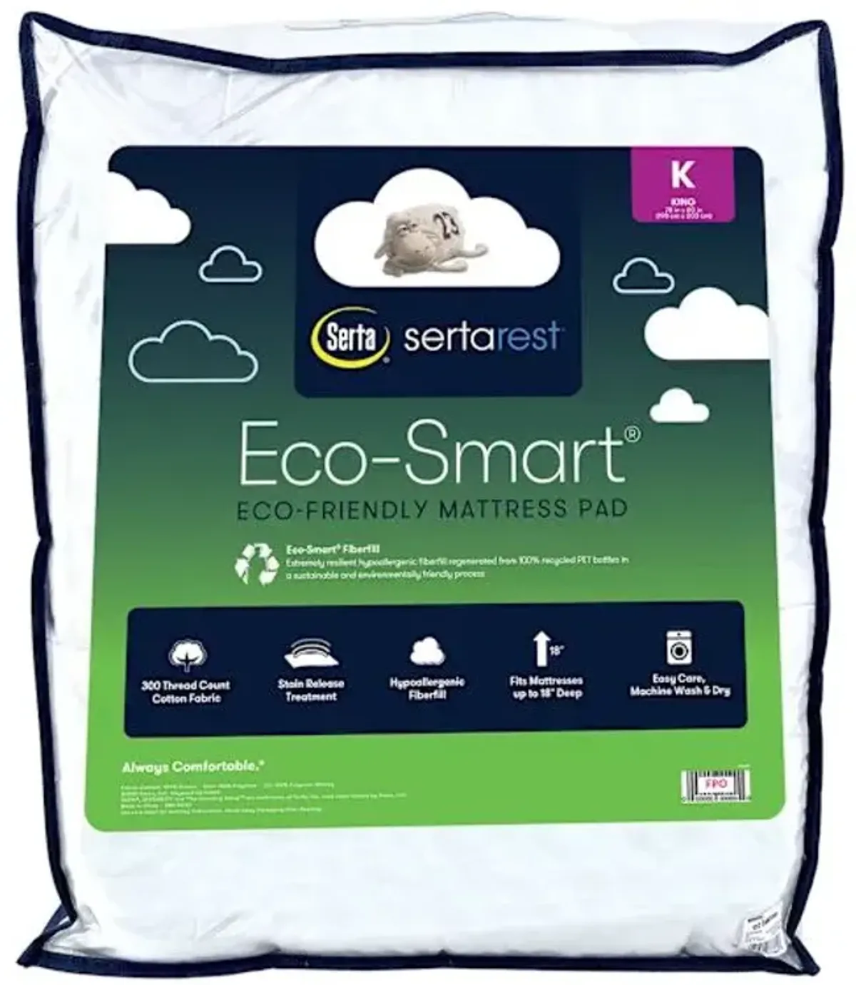 Serta Eco Mattress Pad, King