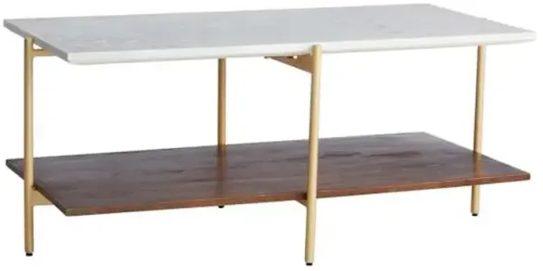 Crosby St. Wren Wooden & Stone Coffee Table