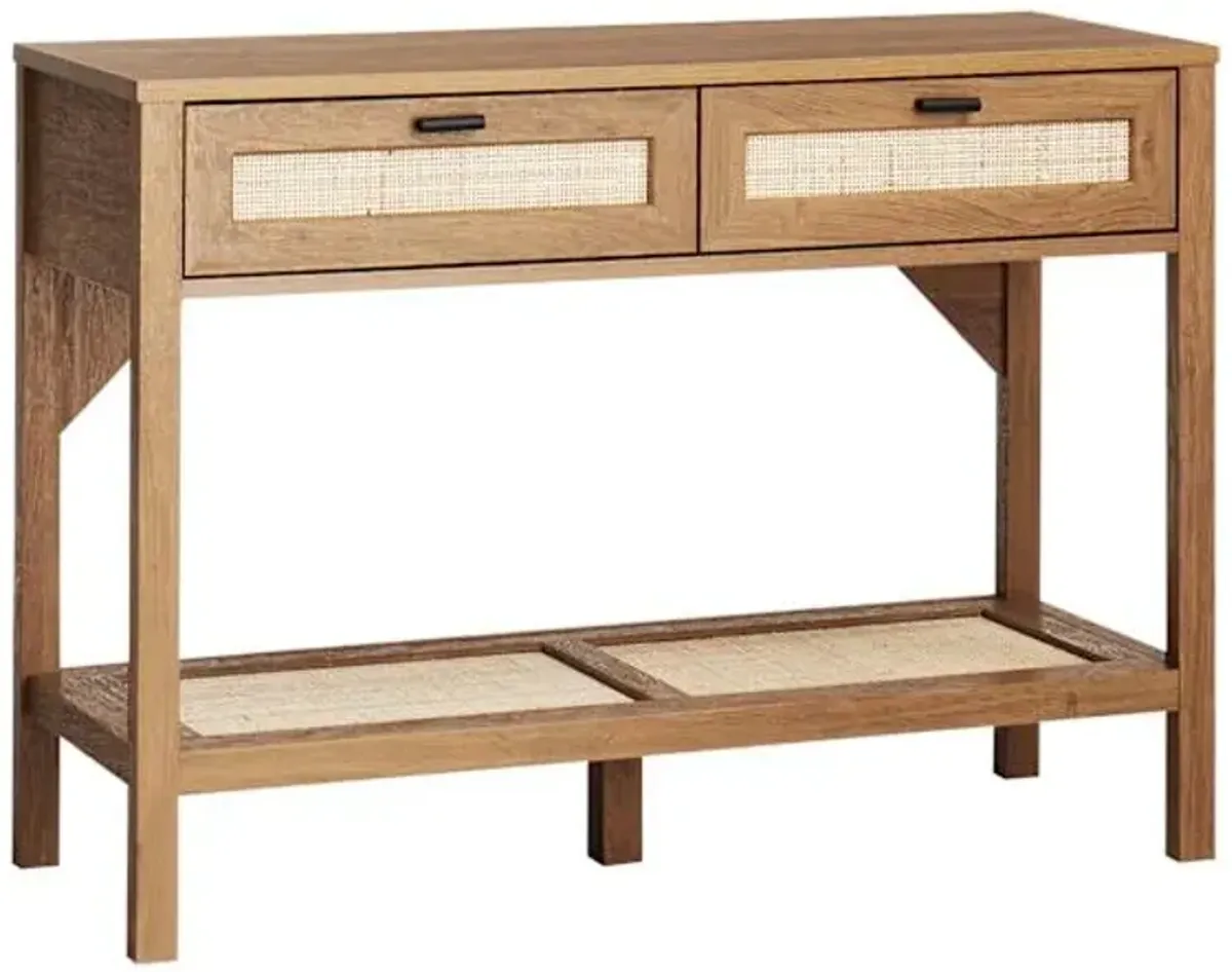 Honeybloom Hazel Wooden Console Table, Brown