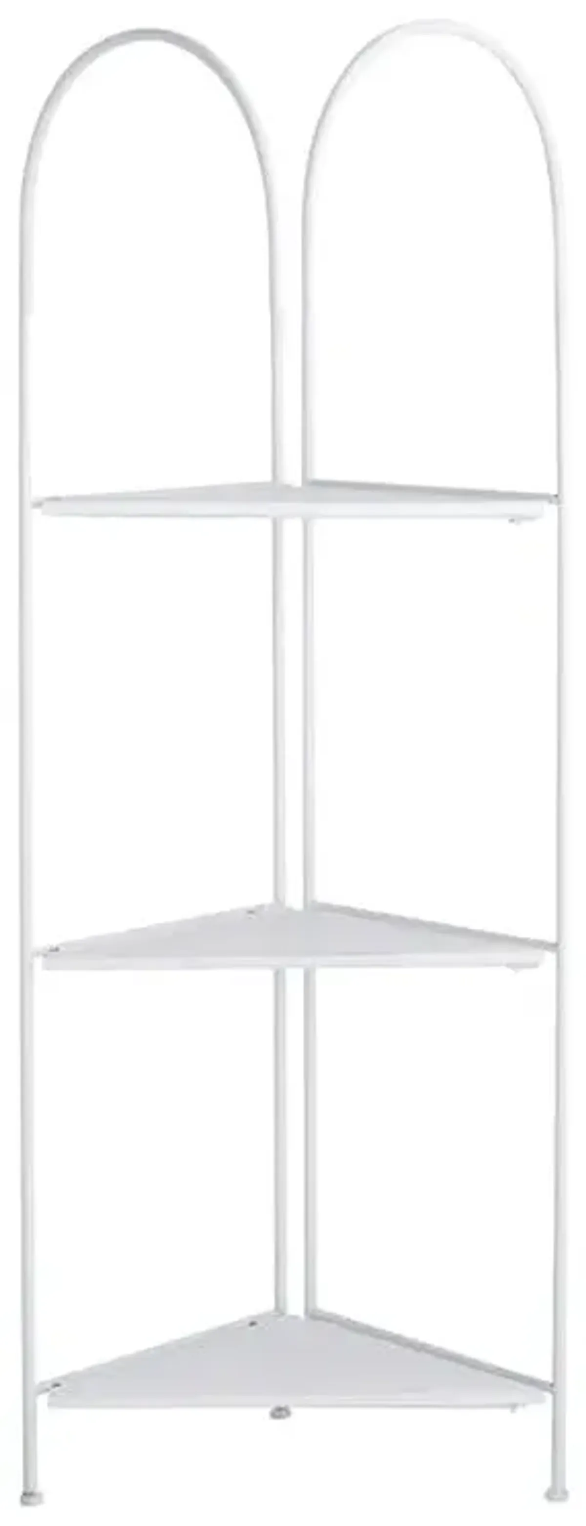 Alice Folding Corner Shelf, White