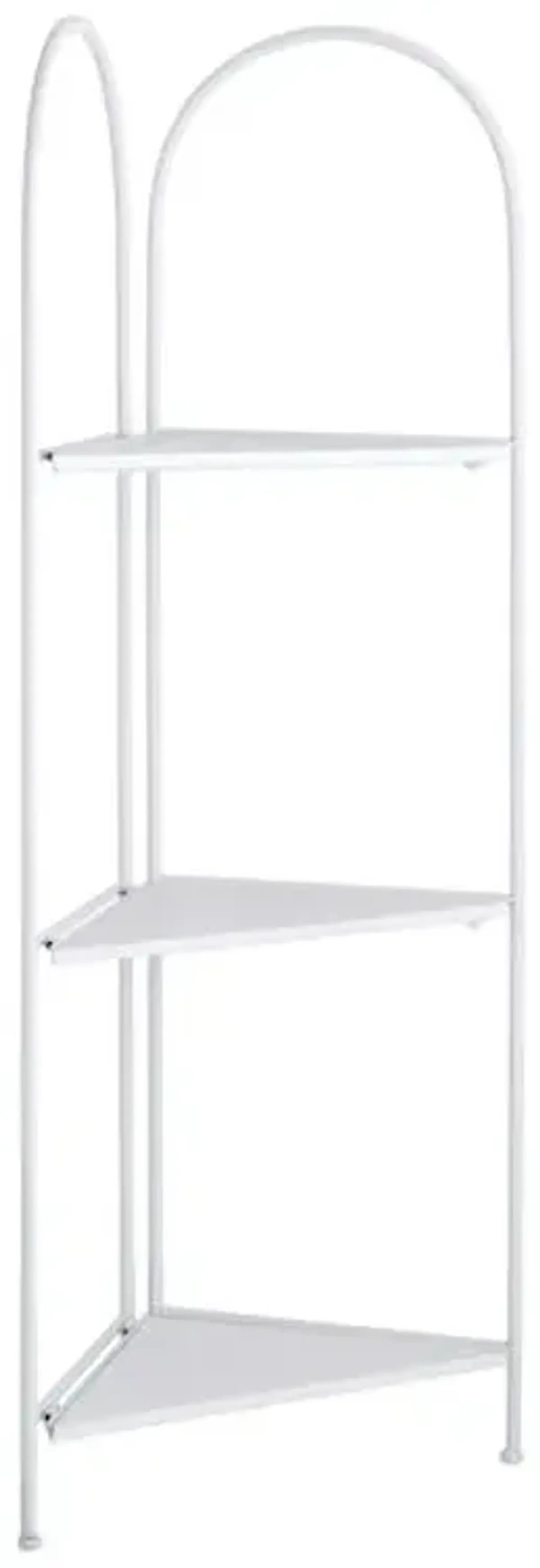 Alice Folding Corner Shelf, White
