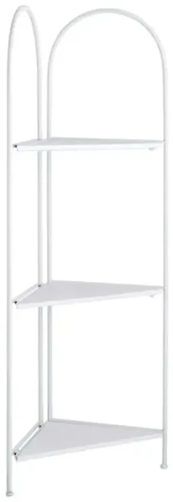 Alice Folding Corner Shelf, White