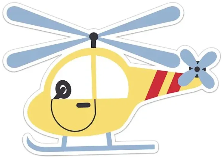 Tiny Dreamers Helicopter Wall Decor, 9x13