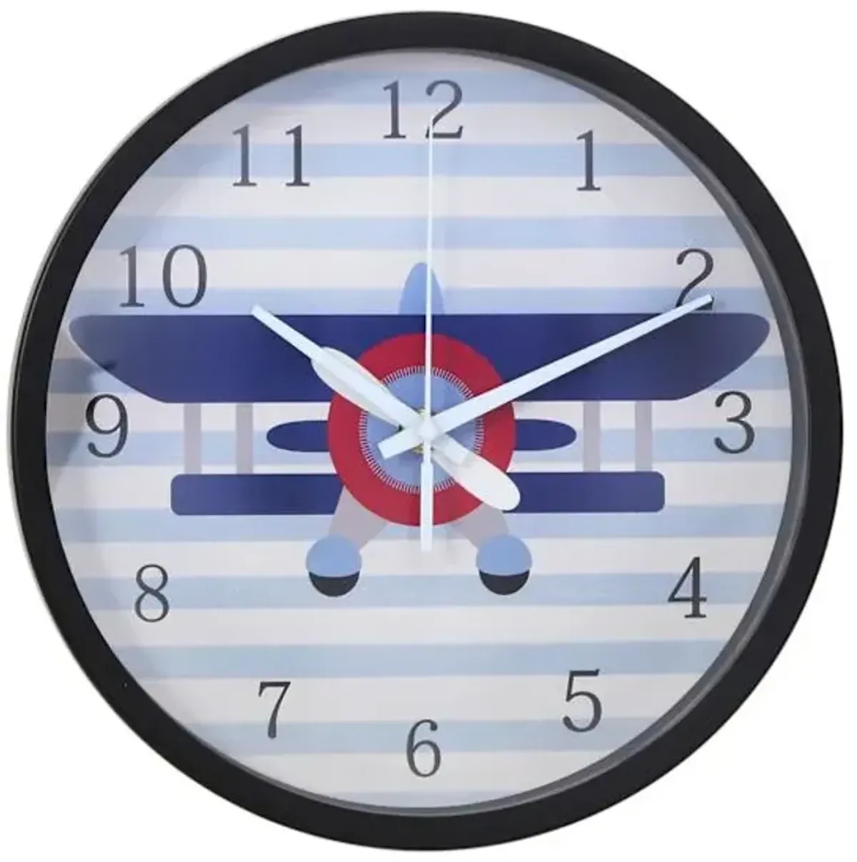 Tiny Dreamers Plane Round Wall Clock, 12"
