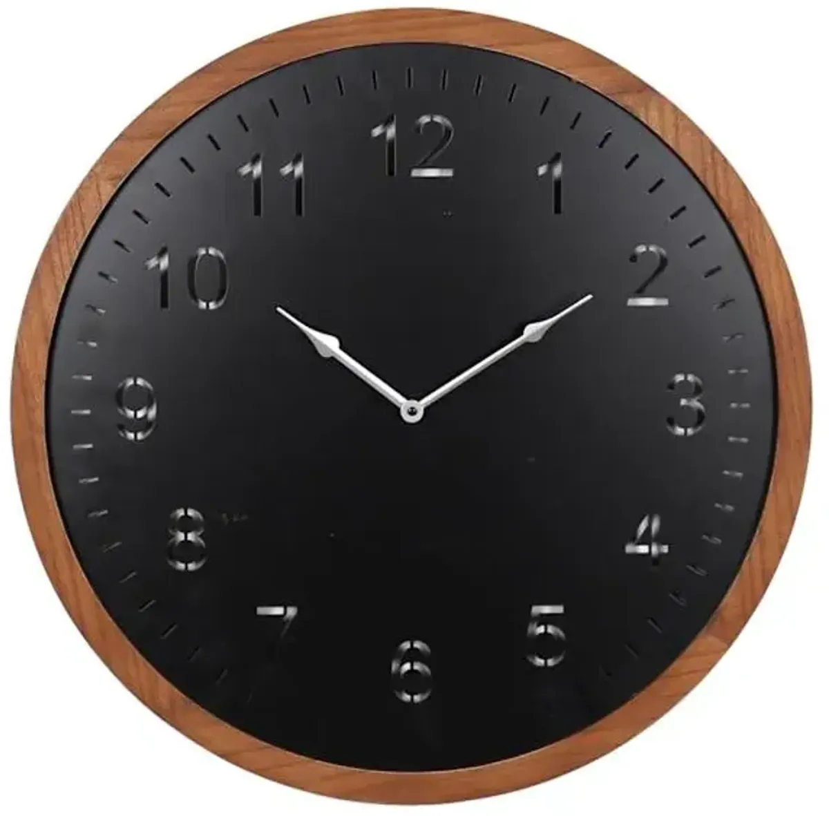 Crosby St. Metal & Wood Round Wall Clock, 24"