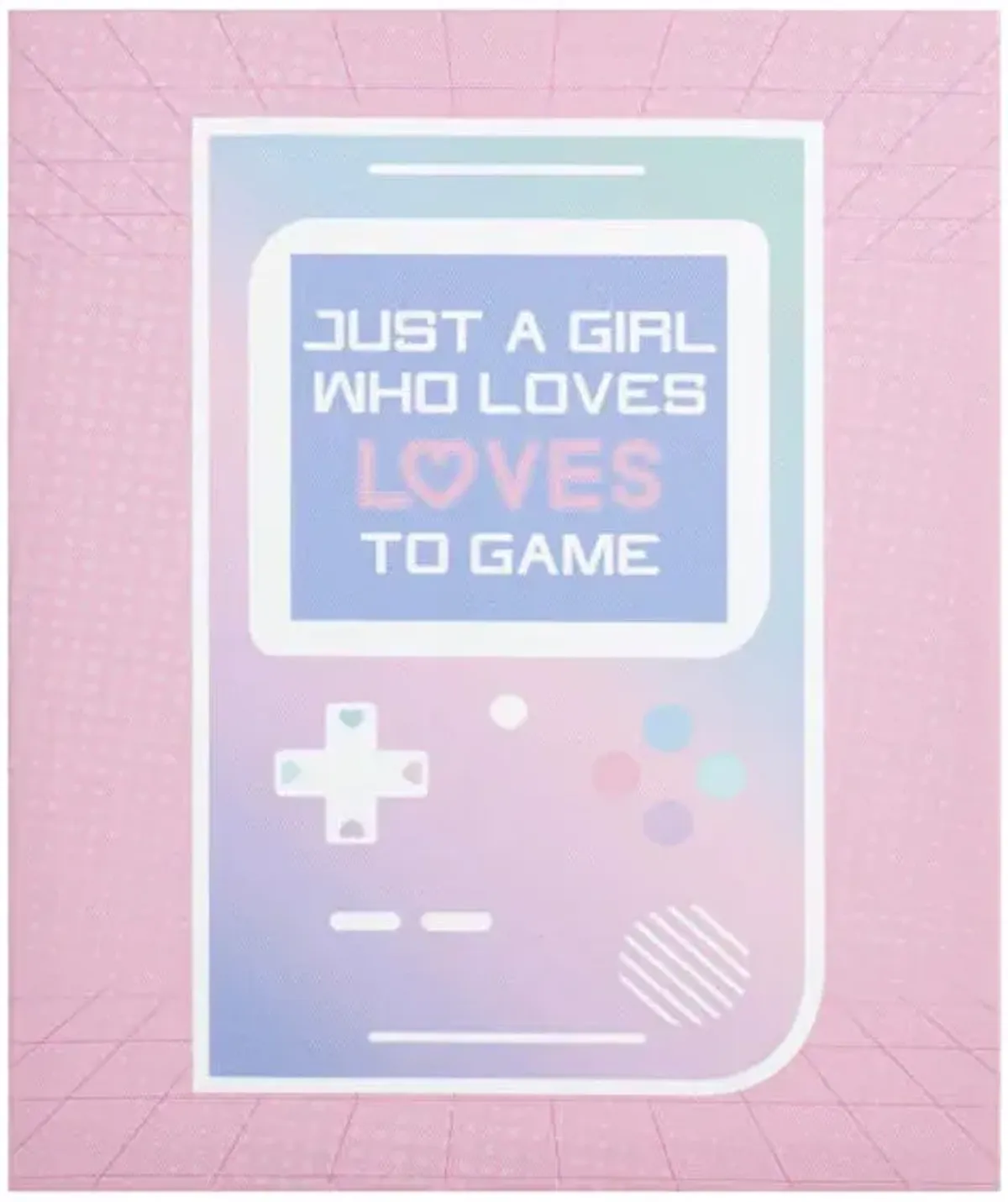 Just a Girl Who Loves to Game Canvas Wall Decor, 10x12
