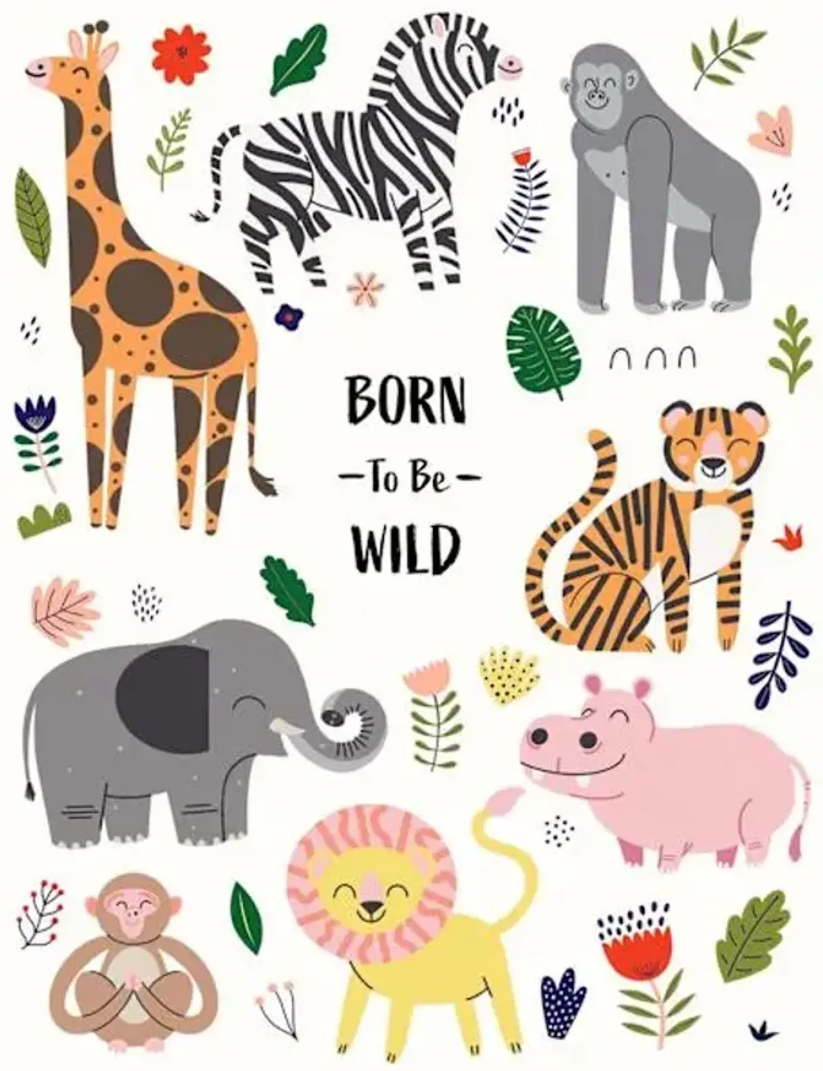 Tiny Dreamers Zoo Canvas Wall Art, 12x16