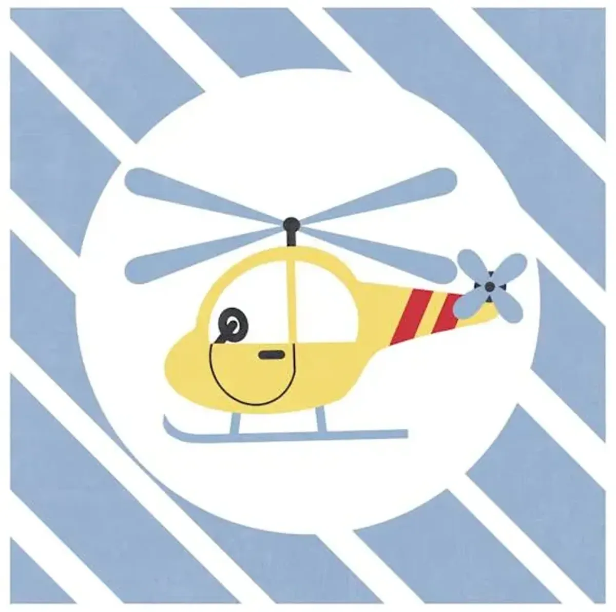 Tiny Dreamers Helicopter Canvas Wall Art, 12"