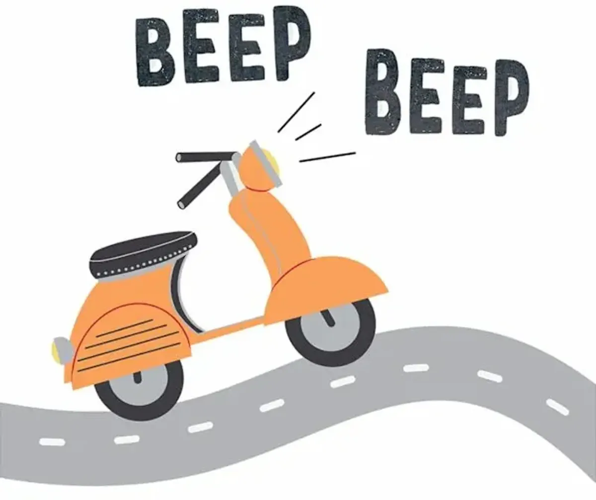 Tiny Dreamers Scooter Canvas Wall Art, 12"