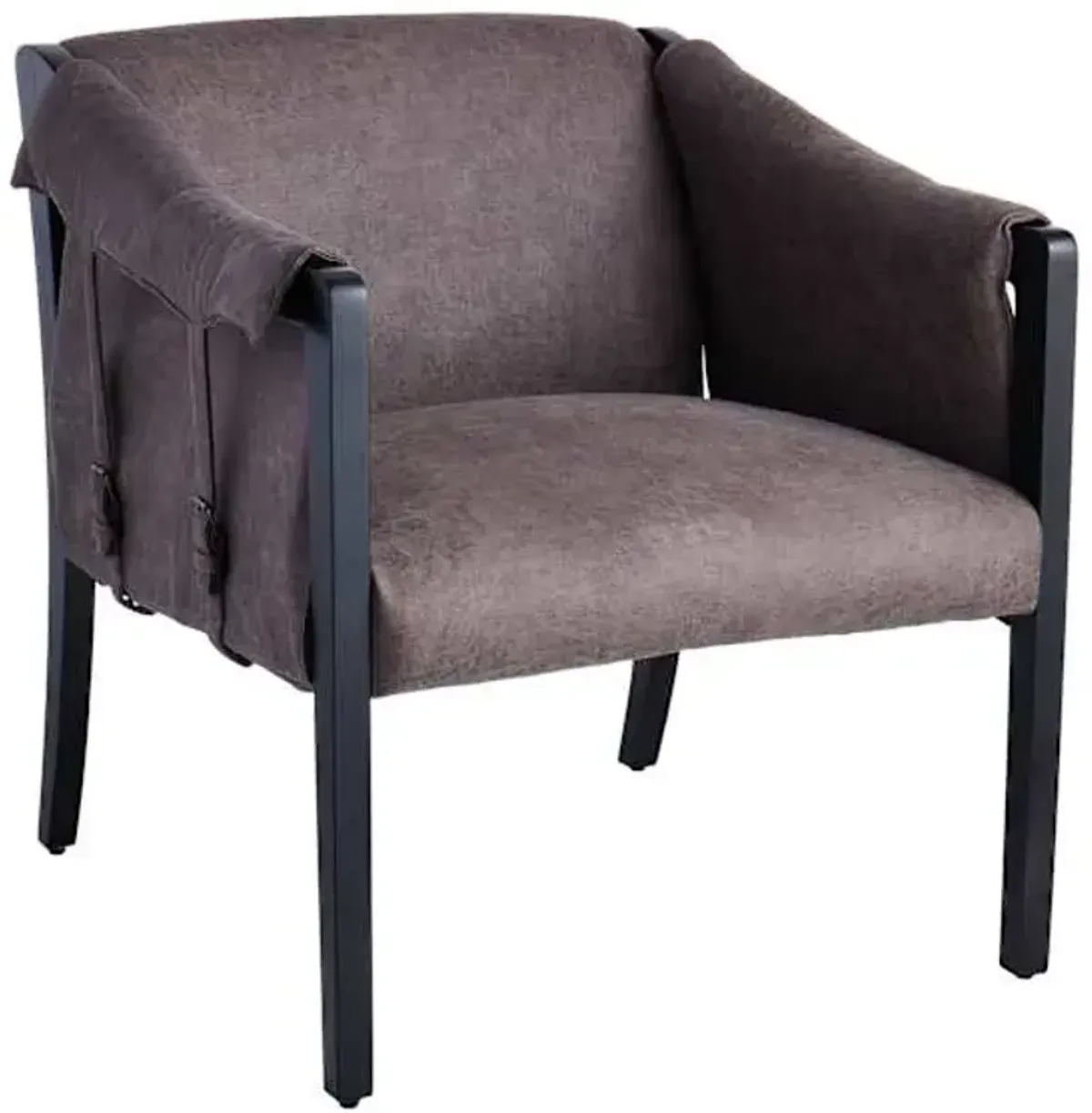 Faux Leather Accent Chair, Grey