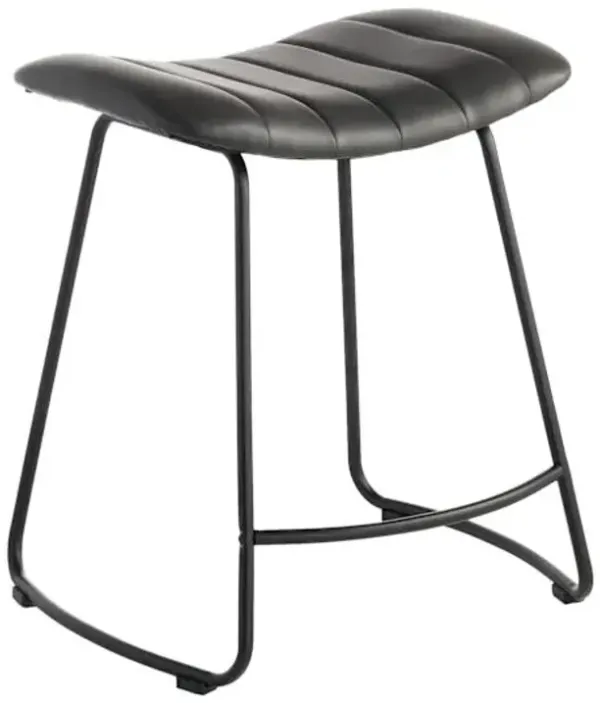 Jude Black Backless Counter Stool, 24"