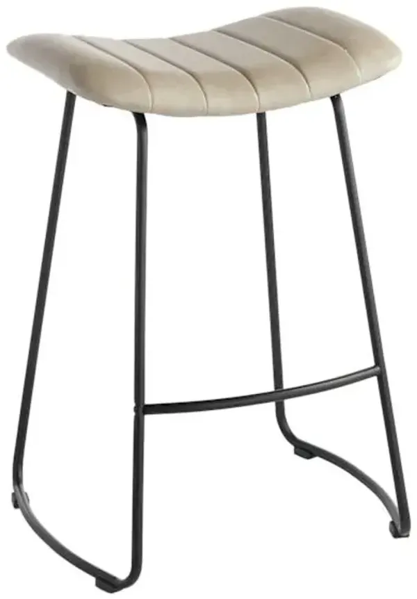 Jude Grey Backless Barstool, 30"