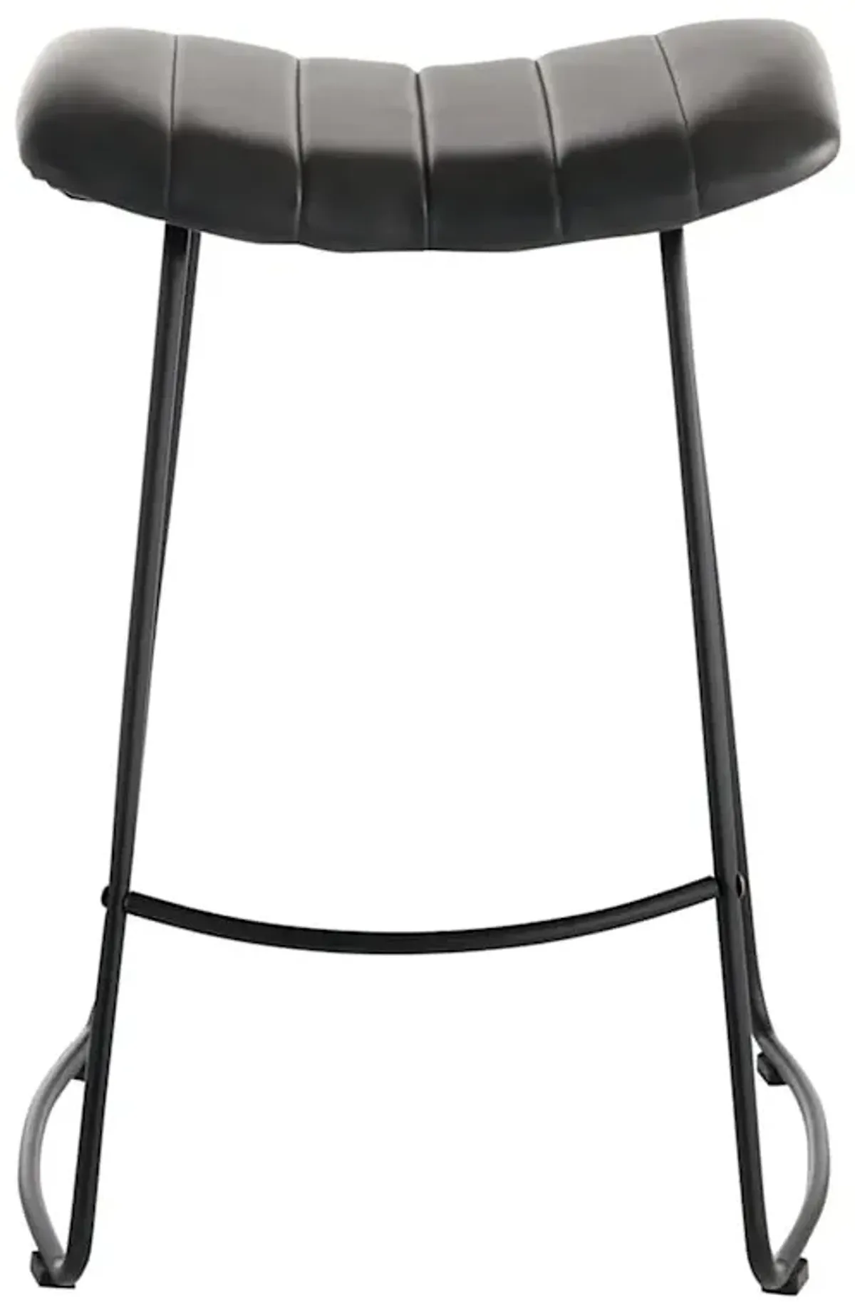 Jude Black Backless Barstool, 30"