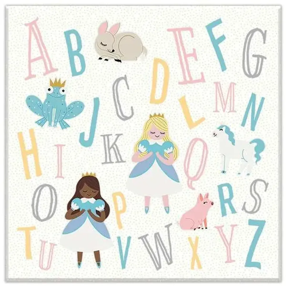 Tiny Dreamers Princess Alphabet Canvas Wall Art, 12"